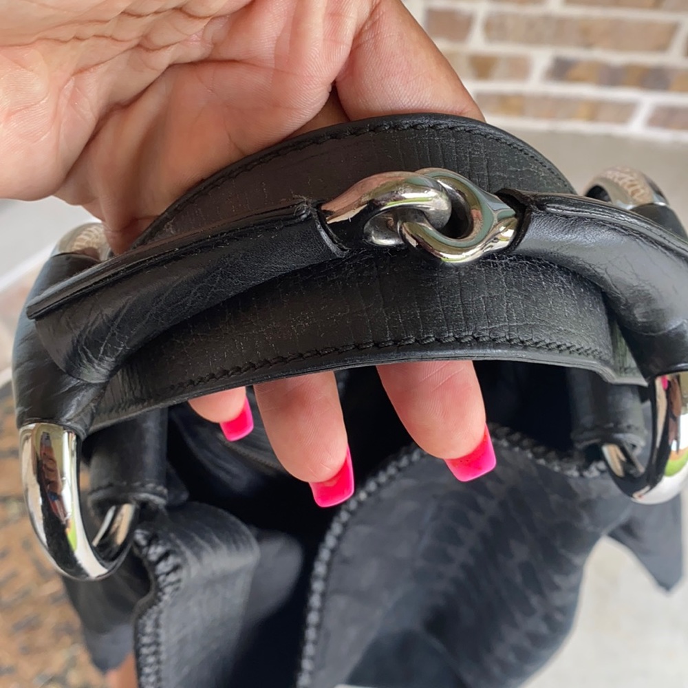 Gucci Horsebit Hobo GG canvas large black
